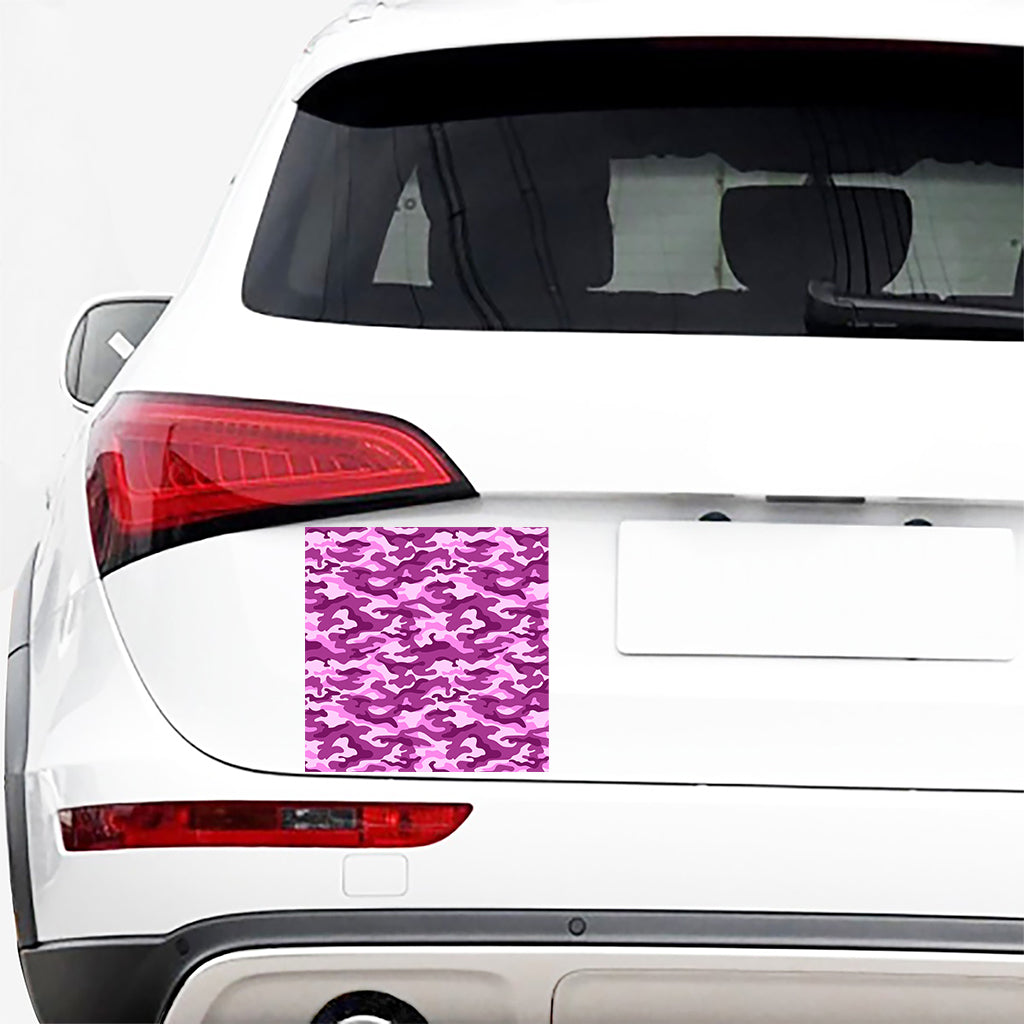 Pink Camouflage Print Car Sticker
