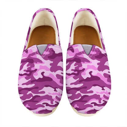 Pink Camouflage Print Casual Shoes