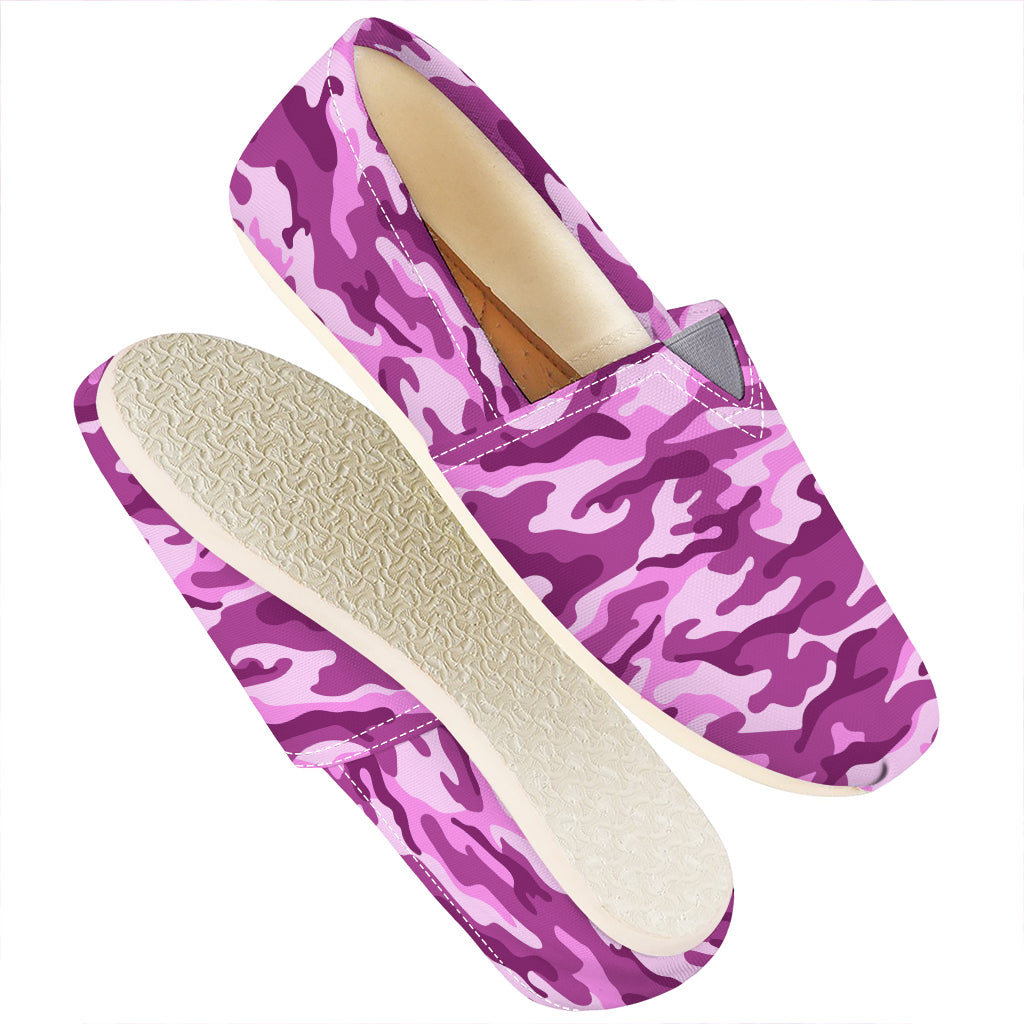 Pink Camouflage Print Casual Shoes