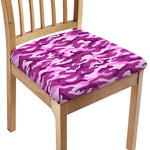 Pink Camouflage Print Chair Cushion Cover