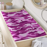 Pink Camouflage Print Changing Pad Cover