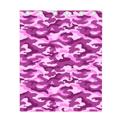 Pink Camouflage Print Curtain