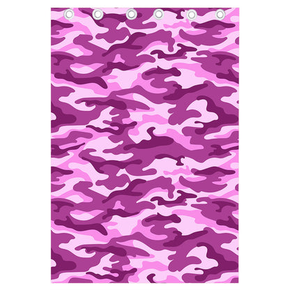 Pink Camouflage Print Curtain