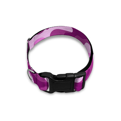 Pink Camouflage Print Dog Collar