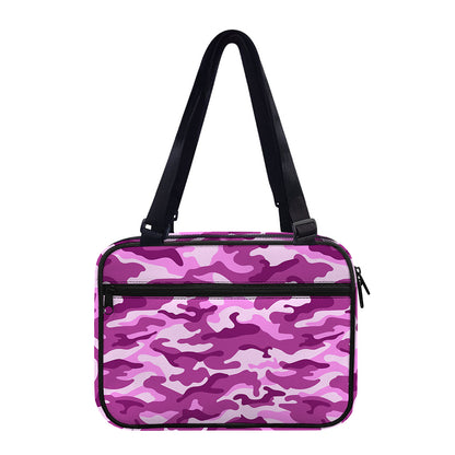 Pink Camouflage Print Double Strap Bible Bag
