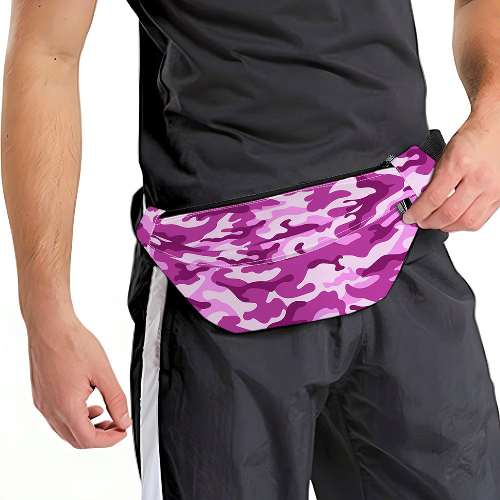 Pink Camouflage Print Fanny Pack