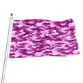 Pink Camouflage Print Flag