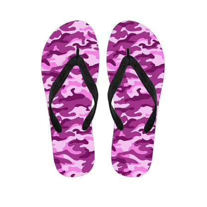 Pink Camouflage Print Flip Flops