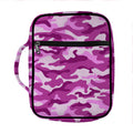 Pink Camouflage Print Front Pocket Bible Bag