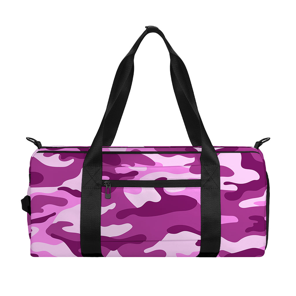 Pink Camouflage Print Gym Bag