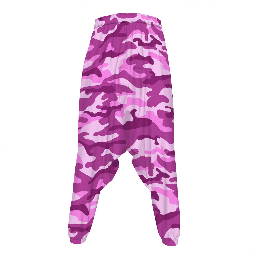 Pink Camouflage Print Hammer Pants