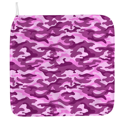 Pink Camouflage Print Hand Towel