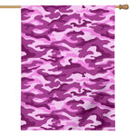 Pink Camouflage Print House Flag