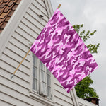 Pink Camouflage Print House Flag