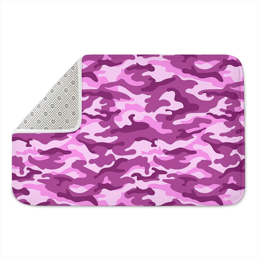Pink Camouflage Print Indoor Door Mat
