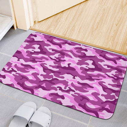 Pink Camouflage Print Indoor Door Mat