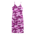 Pink Camouflage Print Jersey Midi Cami Dress