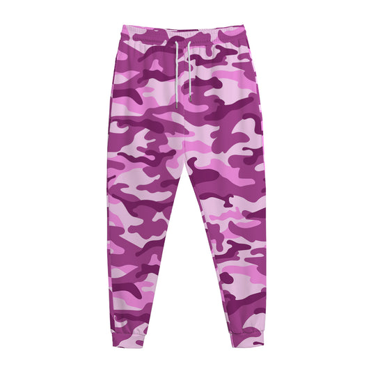 Pink Camouflage Print Jogger Pants