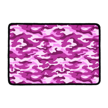Pink Camouflage Print Kitchen Mat