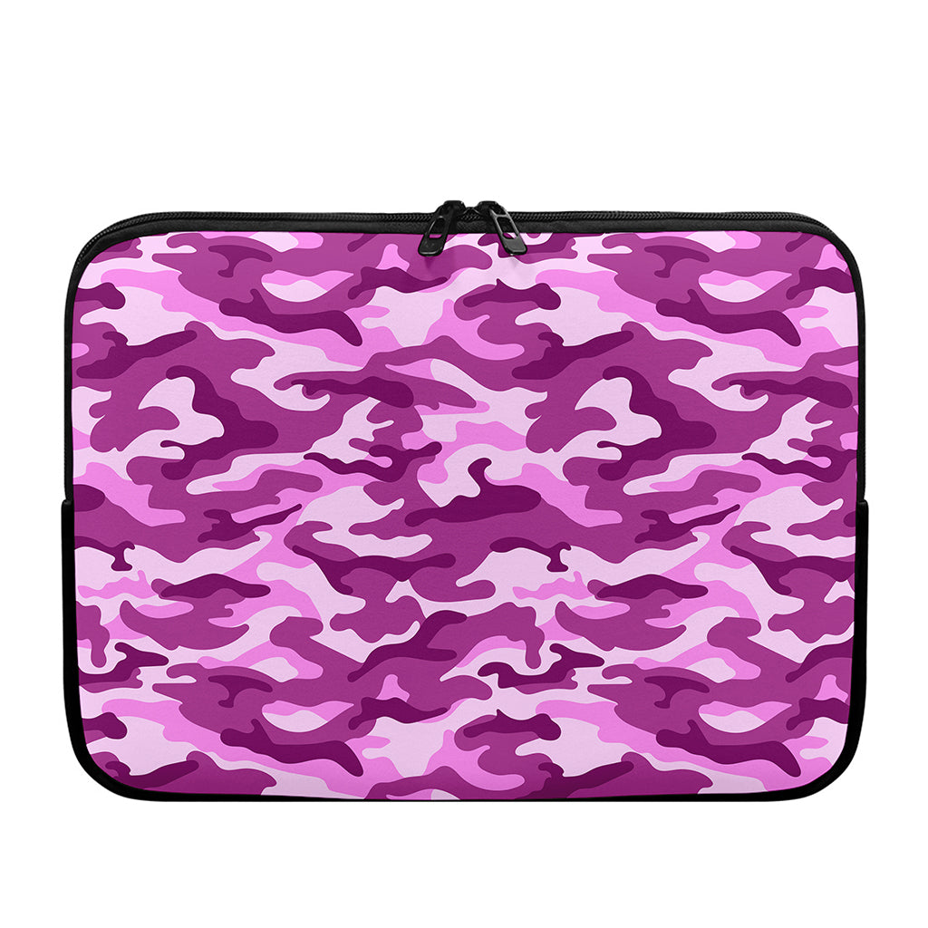 Pink Camouflage Print Laptop Sleeve