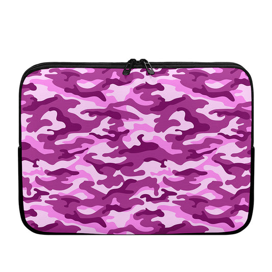 Pink Camouflage Print Laptop Sleeve