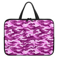 Pink Camouflage Print Laptop Sleeve With Handle