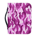 Pink Camouflage Print Leather Bible Cover
