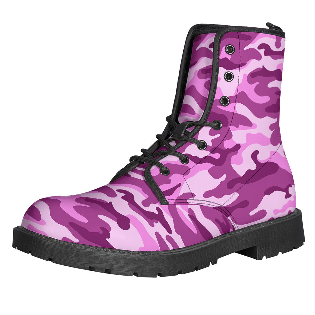 Pink Camouflage Print Backpack