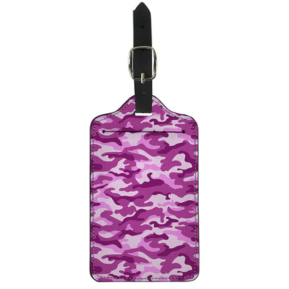 Pink Camouflage Print Luggage Tag