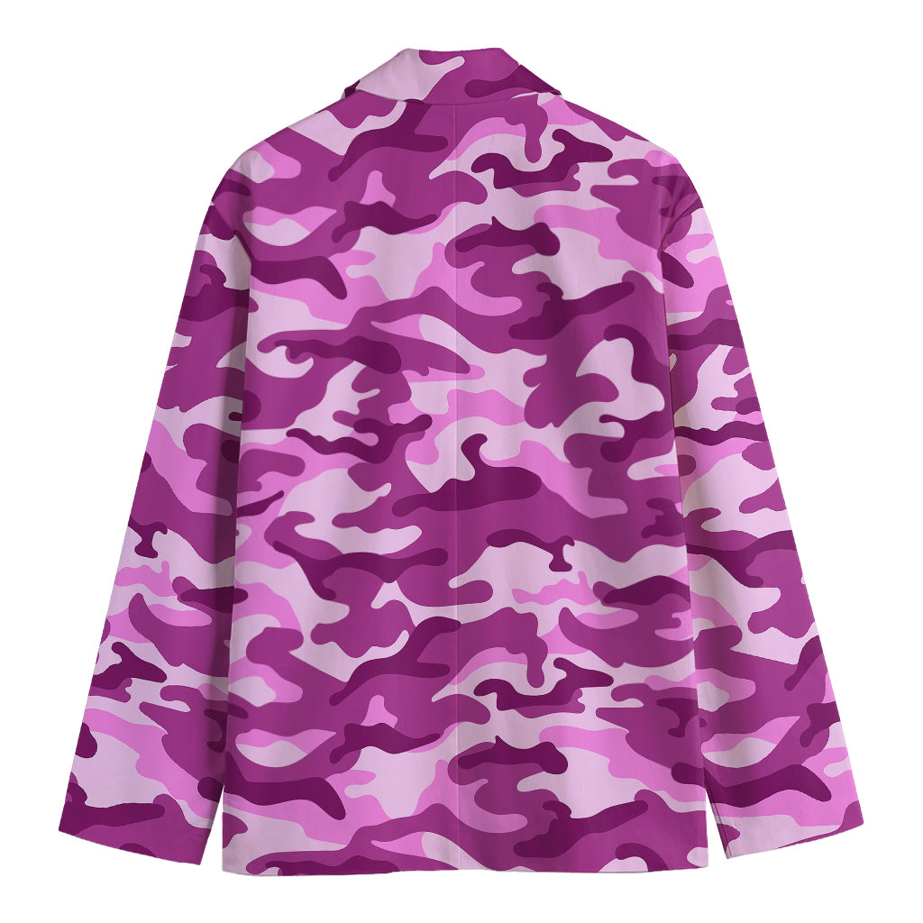 Pink Camouflage Print Men's Blazer