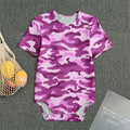 Pink Camouflage Print Men's Bodysuit