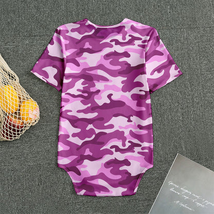 Pink Camouflage Print Men's Bodysuit