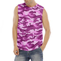 Pink Camouflage Print Men's Fitness Tank Top