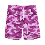 Pink Camouflage Print Men's Sports Shorts