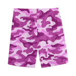 Pink Camouflage Print Men's Sports Shorts