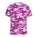 Pink Camouflage Print Men's Athletic T-Shirt