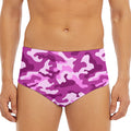 Pink Camouflage Print Men's Triangle Swim Briefs