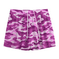 Pink Camouflage Print Mesh Shorts