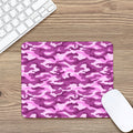 Pink Camouflage Print Mouse Pad