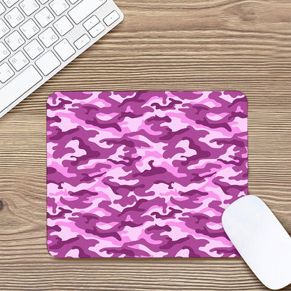 Pink Camouflage Print Mouse Pad