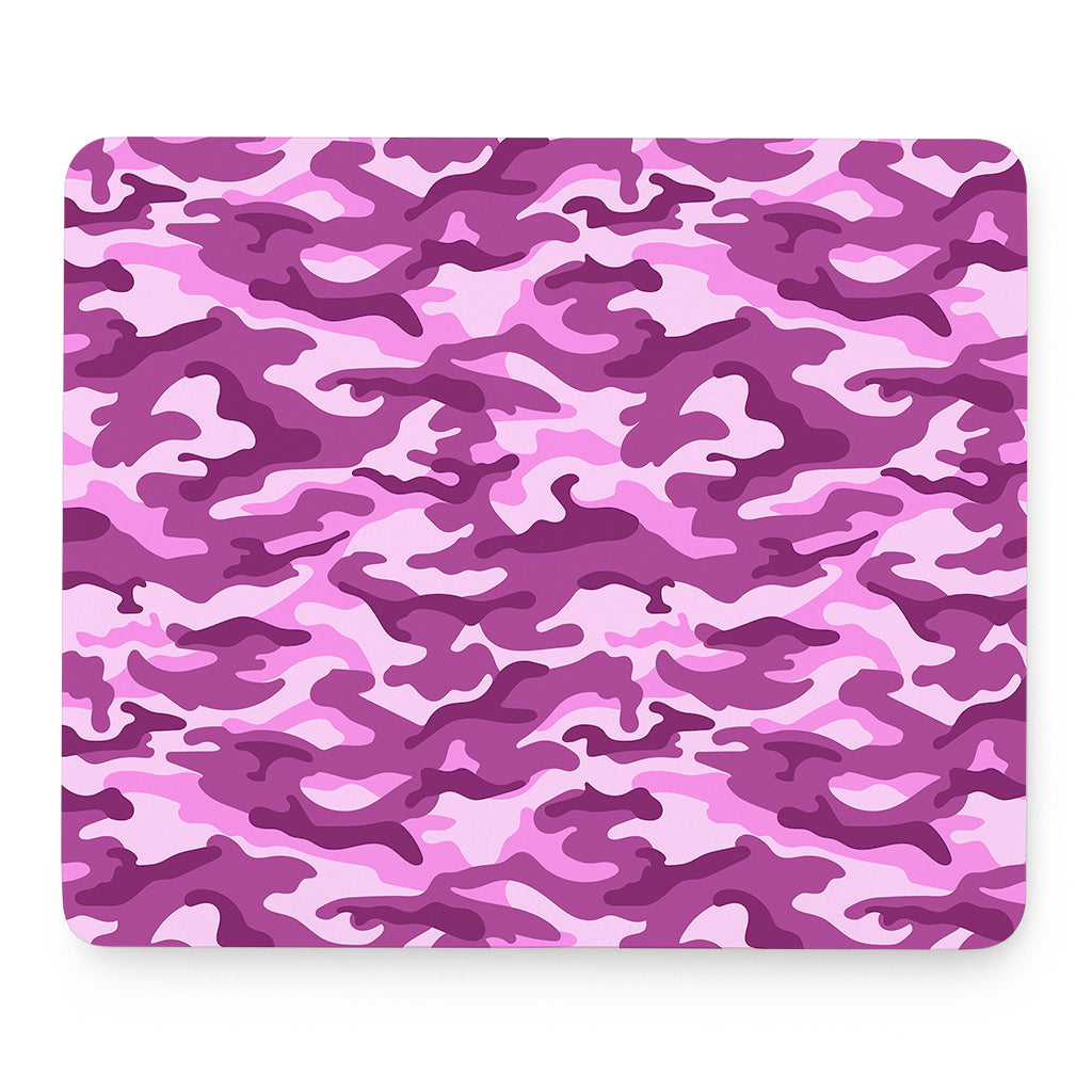 Pink Camouflage Print Mouse Pad