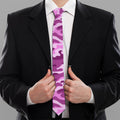 Pink Camouflage Print Necktie