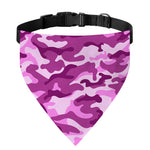 Pink Camouflage Print Over The Collar Dog Bandana