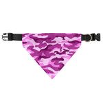Pink Camouflage Print Over The Collar Dog Bandana
