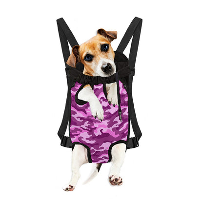 Pink Camouflage Print Pet Carrier Backpack