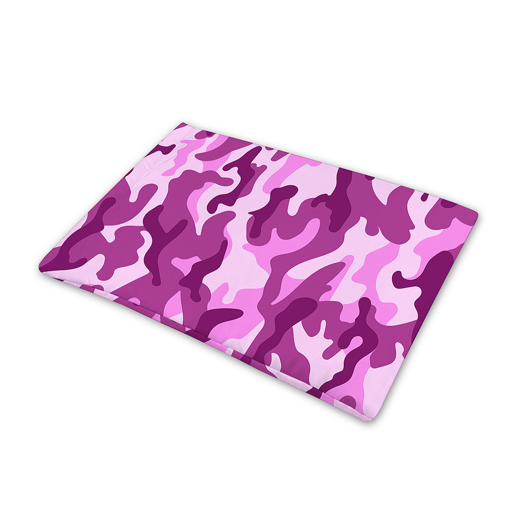 Pink Camouflage Print Pet Cooling Mat Cover