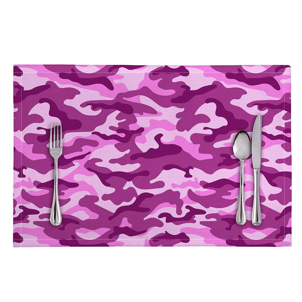 Pink Camouflage Print Placemat
