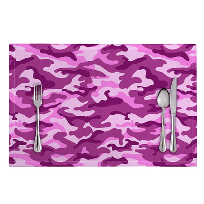 Pink Camouflage Print Placemat