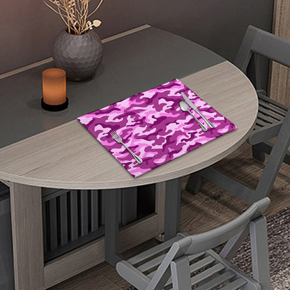 Pink Camouflage Print Placemat