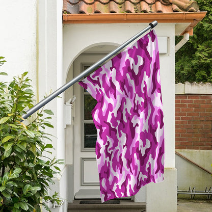 Pink Camouflage Print Polyester Flag